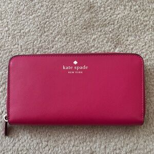 Kate Spade Fuchsia Zip-Around Wallet